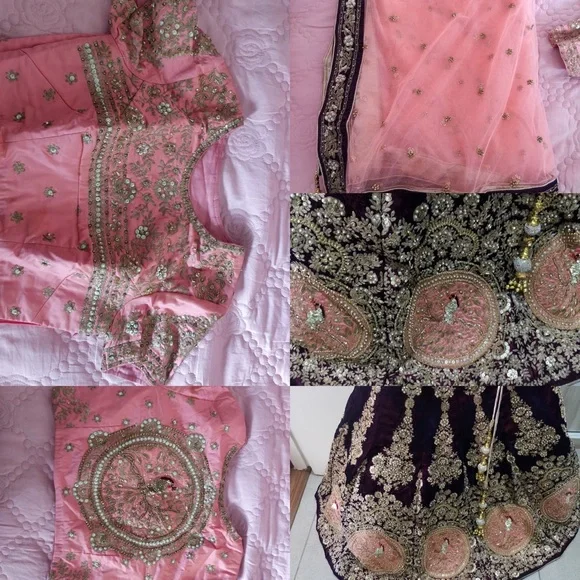 A Perfect color combination wedding lahenga - Picture 4 of 6